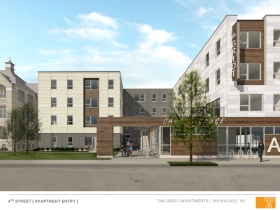 Griot Apartments - 4th Street Apartment Entry View.