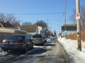 Parts of W. Burnham Street are very  narrow