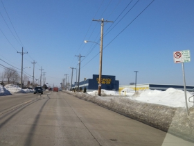 The last section on W. Burnham Street in Milwaukee is a wide business street