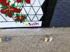 Mural on the side of Love's On Tap, 201 W. Mitchell St.