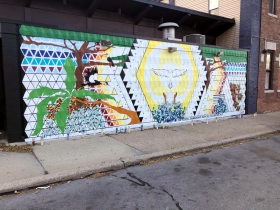 Mural on the side of Love's On Tap, 201 W. Mitchell St.