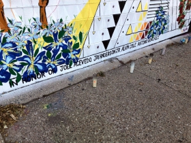 Mural on the side of Love's On Tap, 201 W. Mitchell St.