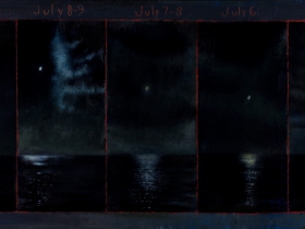 David Niec: July Moon Cycle Over Lake Michigan (panel 2)