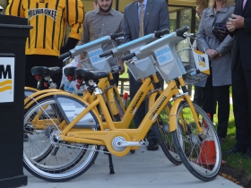 UWM-branded Bublr bikes