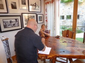 Julilly Kohler chats with sean Whitley about the TV show. Photo by Michael Horne.