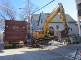 Demolition of 1159 E. Kane Pl.