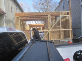 New house rising on E. Kane Pl.