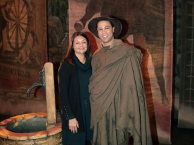 Samuel James Dewese and Gigi Wagener, Costume Design Intern from Mount Mary University.