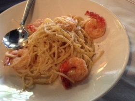 On The Menu at Buckley's: Pasta with shrimp