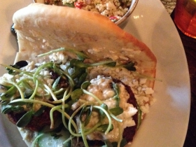 Crazy Water: Falafel sandwich