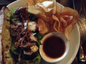 Crazy Water: Short rib sandwich