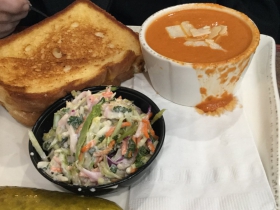 Cheesezilla with Killer Tomato Soup