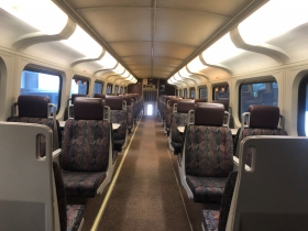 Inside Metrolink Passenger Car