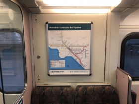 Inside Metrolink Passenger Car