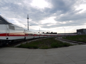 Talgo Trainsets Leaving Milwaukee