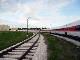 Talgo Trainsets Leaving Milwaukee