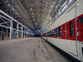 Talgo Trainsets Leaving Milwaukee