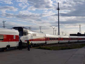 Talgo Trainsets Leaving Milwaukee