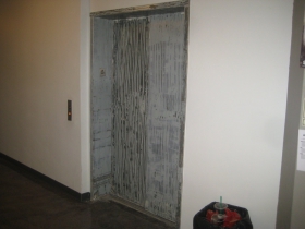 Aartists got at the Marshall Building elevator.