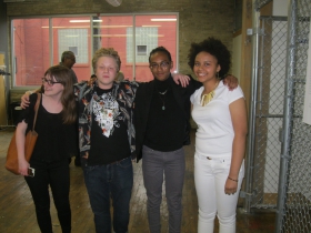 Chelsea Kelly, from MAM with some former students at Redline.