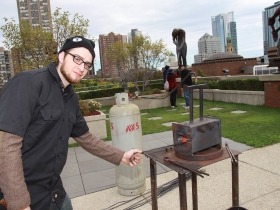 Peter Chiconas from Milwaukee Blacksmith. Photo by Erol Reyal