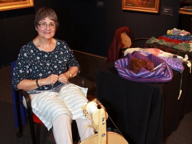 Rochelle Hagen, Spinning and Fiber Arts. Photo by Erol Reyal