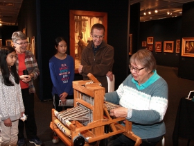 Artist and Weaver, Susan Leopold. Photo by Erol Reyal