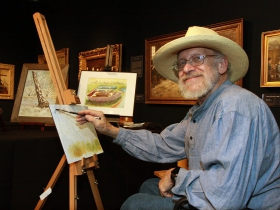 Artist, Stuart Leopold from Milwaukee, WI. Photo by Erol Reyal