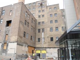 Vel R. Phillips Entrance and Future Apartments at ThriveOn King