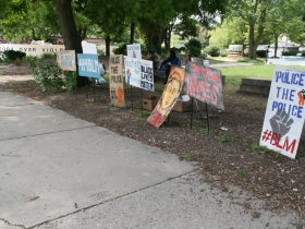 Victory Over Violence Park Signs