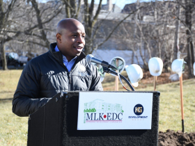 Mayor Cavalier Johnson Speaking at Five Points Lofts Groundbreaking