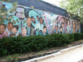 Mural in Victory Over Violence Park
