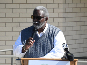 Jim Milner at LaMarr Franklin Lofts Ribbon Cutting