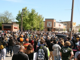 Pre-March Crowd
