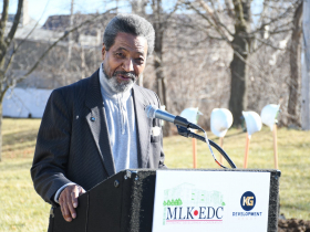 Ben Johnson Speaking at Five Points Lofts Groundbreaking