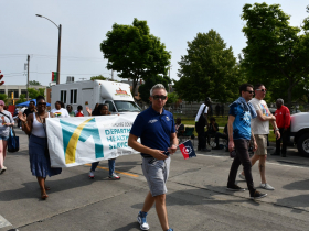 County Supervisor Peter Burgelis in 2023 Juneteenth Parade, Public Appearance Following Attack Last Week
