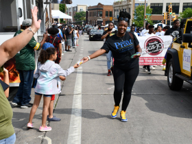 Alderwoman Andrea Pratt in 2023 Juneteenth Parade
