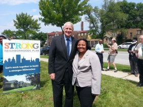Mayor Tom Barrett and Ald. Milele Coggs.