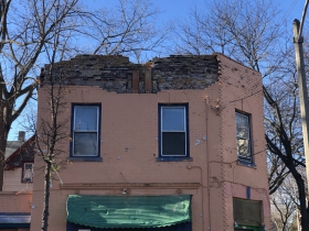Failing Cornice at 2979 N. Palmer St.