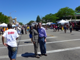 Kimberly Walker and Chris Abele at the 2013 Juneteenth Parade.