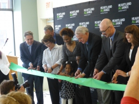 Ribbon cutting.