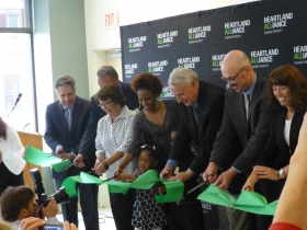 Ribbon cutting.