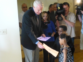 Meeting the mayor.