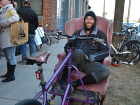 Sam Dodge shows off a Coast In Bikes original