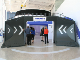 Shovel-Sized Entrance to Komatsu Mining Experience Center