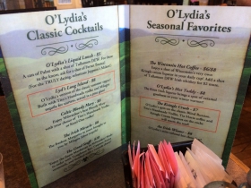 Cocktail menu