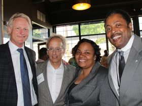 Mark Eppli, Barry Mandel, Milele Coggs (alumni), and Willie Wade