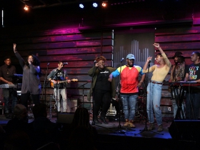 B~Free, and friends performed at Radio Milwaukee's Backline kickoff event to a packed house.