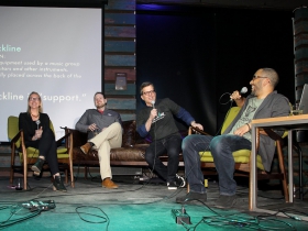 Alyssa Feuerer, 88Nine Marketing Director, Joe Kirgues, Co-Founder gener8tor, Radio Milwaukee Executive Director, Glenn Kleiman and Jordan Lee