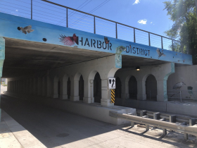 Harbor District Mural over E. Greenfield Ave.